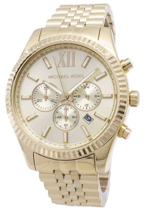 michael kors mk8281|michael kors lexington champagne watch.